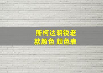 斯柯达明锐老款颜色 颜色表